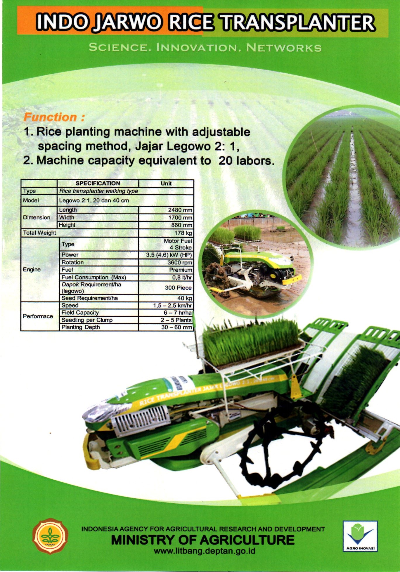 Indo Jarwo Rice Transplanter