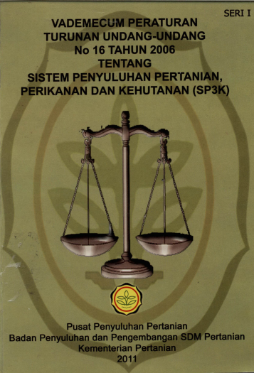 Vademecum Peraturan Turunan Undang-Undang No. 16 Tahun 2006 Tentang ...